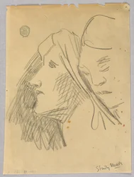 Boceto de dos cabezas