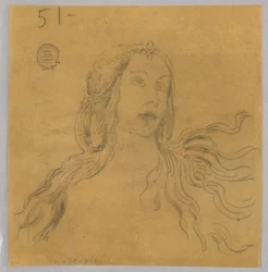 Boceto de la cabeza de una mujer