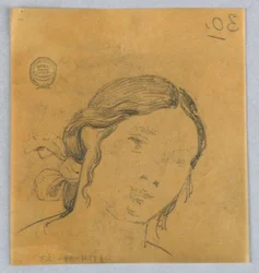 Boceto de cabeza de mujer