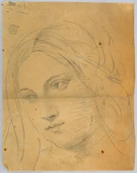 Boceto de cabeza de mujer