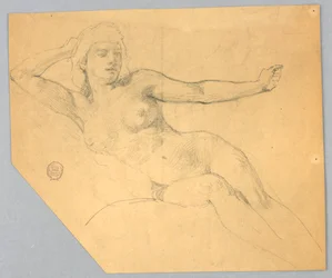 Boceto de un desnudo femenino