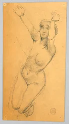 Boceto de un desnudo femenino