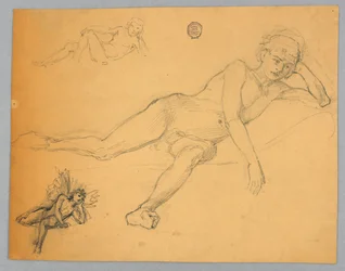 Boceto de un Desnudo Masculino