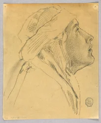 Boceto de la cabeza de una mujer