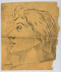 Boceto de la Cabeza de una Mujer