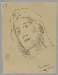 Boceto de la cabeza de una mujer