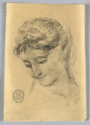 Boceto de la cabeza de una mujer