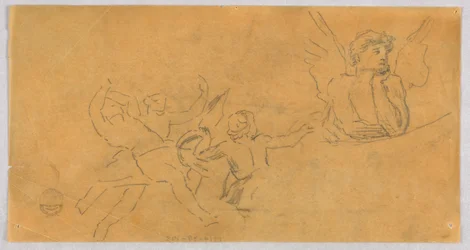 Boceto de un ángel y putti