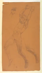 Estudios para una figura voladora
