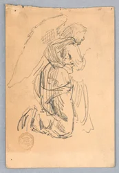 Estudio para un ángel en adoración