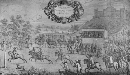 Una carrera ante Carlos II, por Francis Barlow