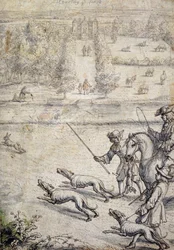 Cazando la Liebre, ilustración de 