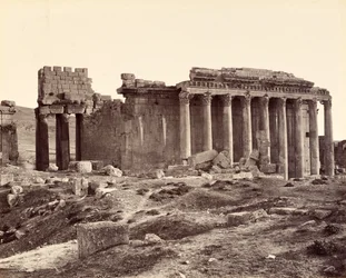 El templo de Júpiter, desde el noreste, Baalbek