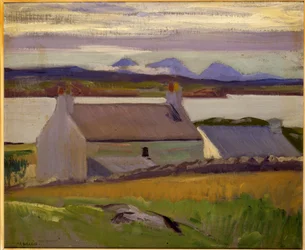 Anochecer, Iona, Paps de Jura al Fondo