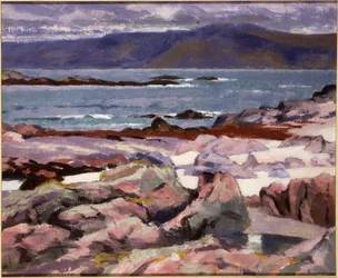 Sonido de Iona, el Burg desde la costa norte