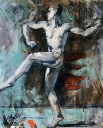 La bailarina (óleo sobre contrachapado)
