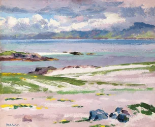 Hacia Mull desde Choc Ard Anraidh, Iona, c.1928