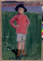Joven en la orilla, Iona