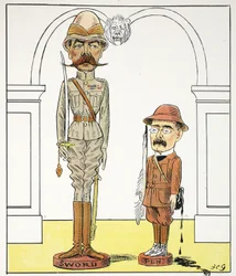 K, k, ilustración de El alfabeto de Struwwelpeter, verso de Harold Begbie (1871-1929)