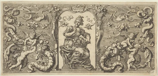 Gusto Gustus, de Quinque Sensuum Cinco Sentidos, ca. 1655