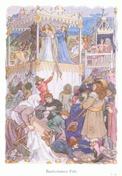 Feria de Bartolomé (litografía en color)