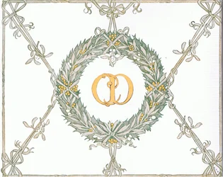 Diseño de la cubierta interior, de The Magic Fishbone pub.by Warne  Co, c.1940 (litografía en color)