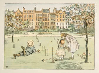 El deshollinador, de Four and Twenty Toilers, pub. 1900 (litografía en color)