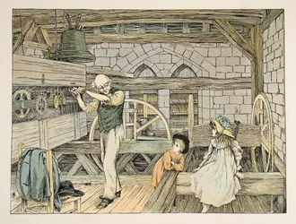 The Clockwinder, de Four and Twenty Toilers, pub. 1900 (litografía en color)