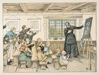 The Dame, de Four and Twenty Toilers, pub. 1900 (litografía en color)