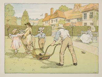 El jardinero, de Four and Twenty Toilers, pub. 1900 (litografía en color)