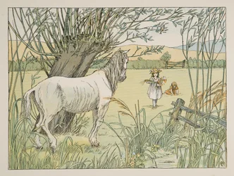 The Old Bus Horse, de Four and Twenty Toilers, pub. 1900 (litografía en color)