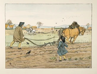 El labrador, de Four and Twenty Toilers, pub. 1900 (litografía en color)