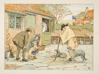 El veterinario, de Four and Twenty Toilers, pub. 1900 (litografía en color)