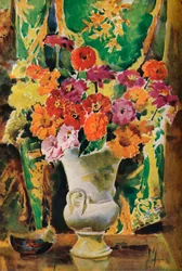 Zinnias, siglo XIX