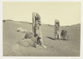 Colosos y esfinges en Wady Saboua, Nubia