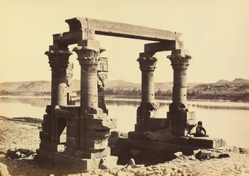 "Egipto y Palestina": ruinas del templo de Wady Kardassy, Nubia