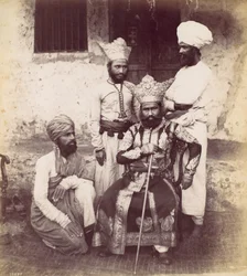 Cuatro hombres de la India oriental, 1870s