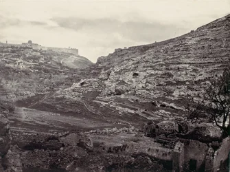 Monte Moriah, Jerusalén, desde el pozo de En Rogel