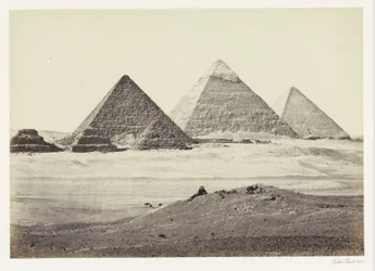 Pirámides de Gizeh Las pirámides de El Geezeh. Desde el suroeste (título sobre el objeto)
