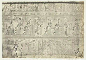 Esculturas de la Pared Exterior, Dendera, 1857