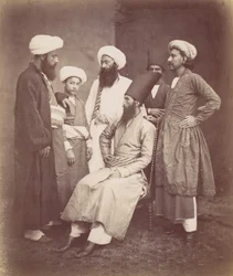 Seis hombres de la India Oriental, 1870s