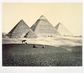 Las Pirámides de El-Geezeh desde el suroeste, Egipto