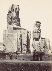 Las Estatuas de Memnón. Llanura de Tebas, 1857
