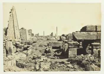 Vista en Karnac, desde el pilón de granito, 1857