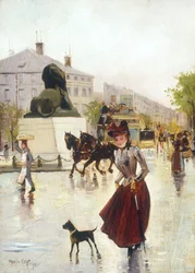 Escena de calle de París, 1890