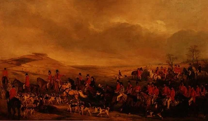 Caza de Melton yendo a dibujar la cabeza de carnero