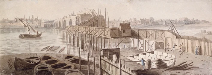 Construcción del Puente Blackfriars