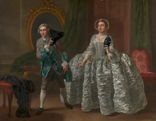 David Garrick y la Sra. Pritchard en "El marido sospechoso" de Benjamin Hoadley