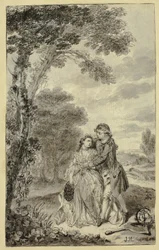 Ilustración de Roderick Random, por Tobias Smollett
