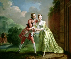 Robert Lovelace preparándose para secuestrar a Clarissa Harlowe, de «Clarissa», de Samuel Richardson (1689-1761)